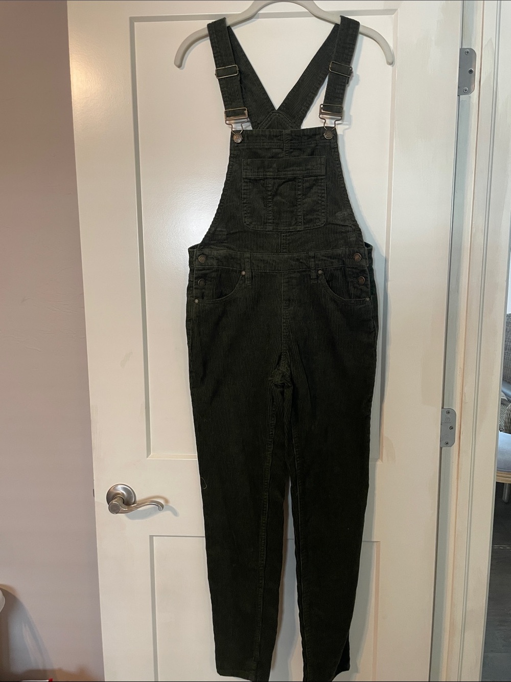 Blue Spice Green Corduroy Women’s Overalls